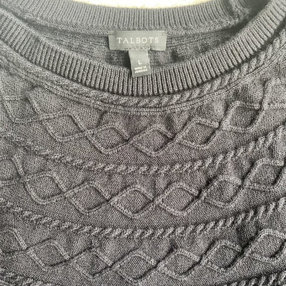 Talbots Black Sweater Size Large - Picture 2 of 6